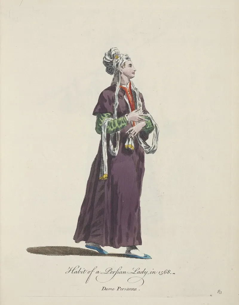 Habit Of A Persian Lady In 1568 Dame Persanne