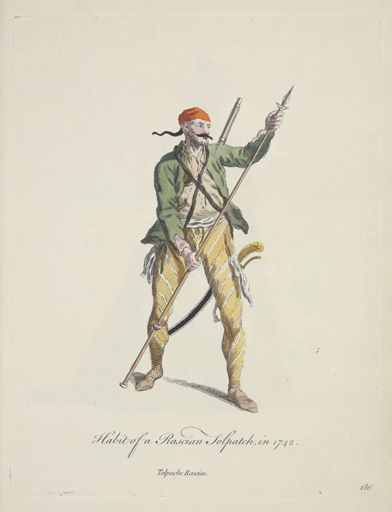 Habit Of A Rascian Tolpatch In 1742 Tolpache Rascien