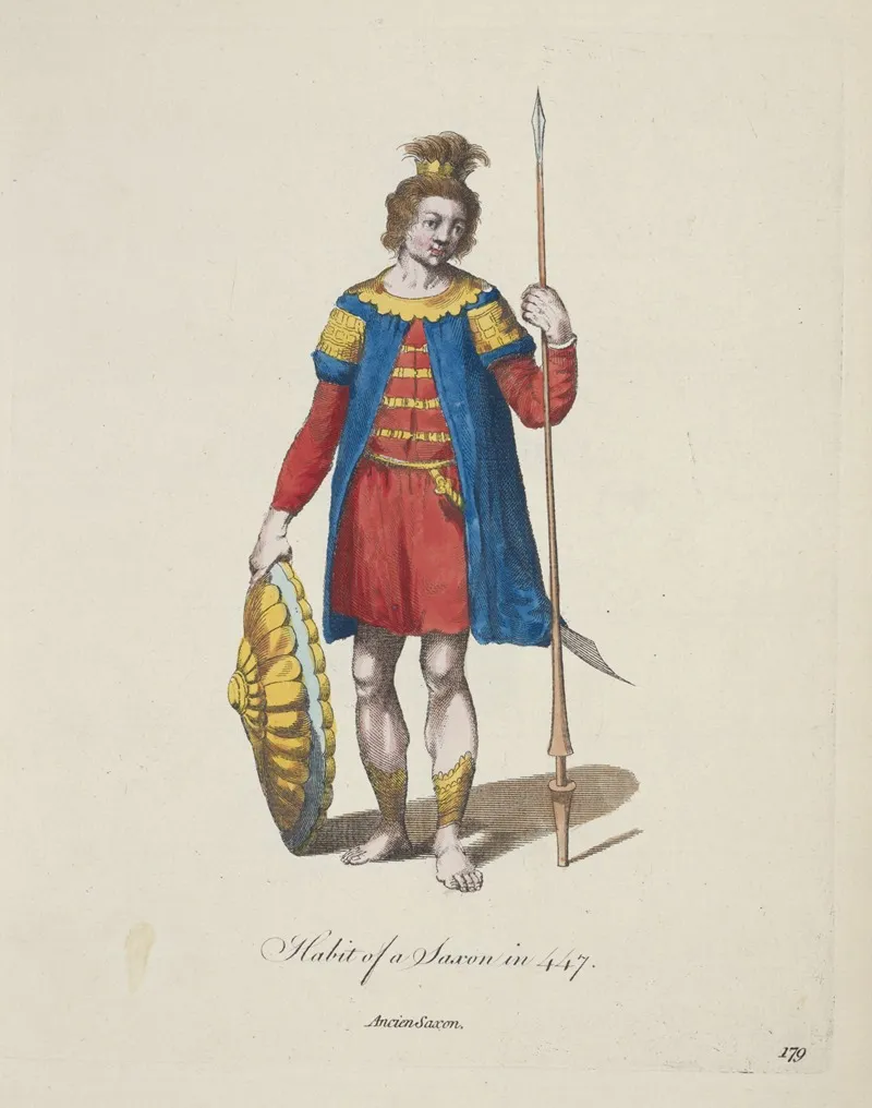 Habit Of A Saxon In 447 Ancien Saxon