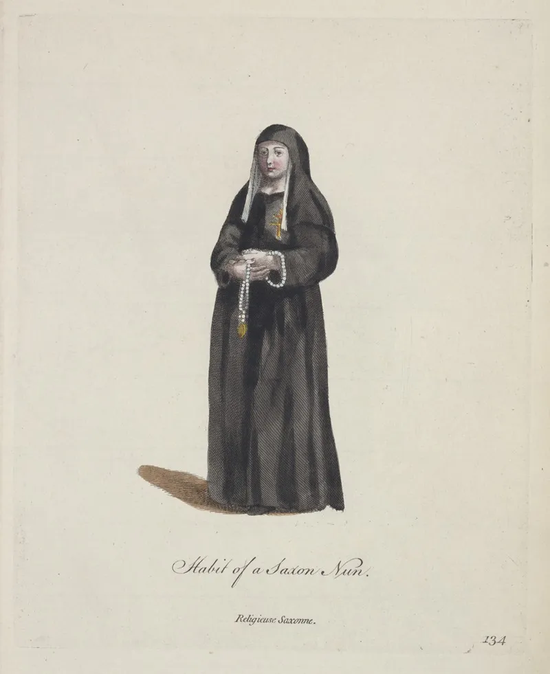 Habit Of A Saxon Nun Religieuse Saxonne