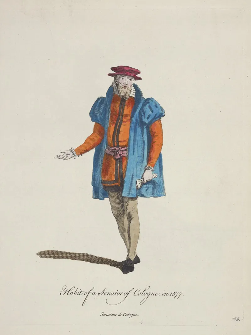 Habit Of A Senator Of Cologne In 1577 Senateur De Cologne