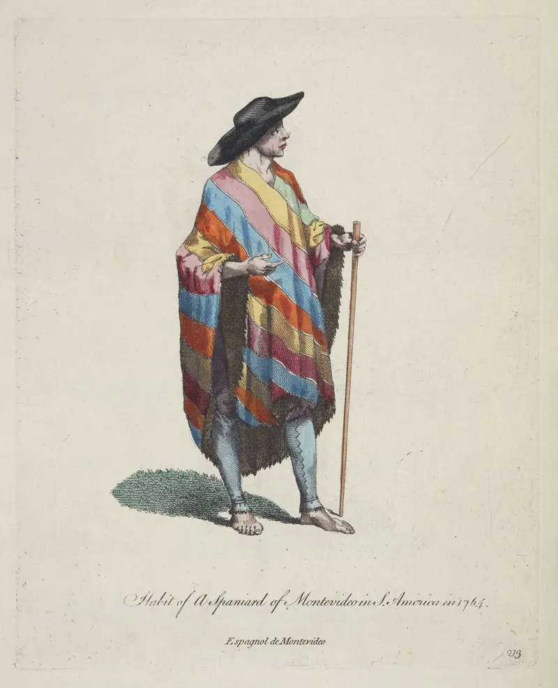Habit Of A Spaniard Of Montevideo In South America In 1764 Espagnol De Montevideo 2