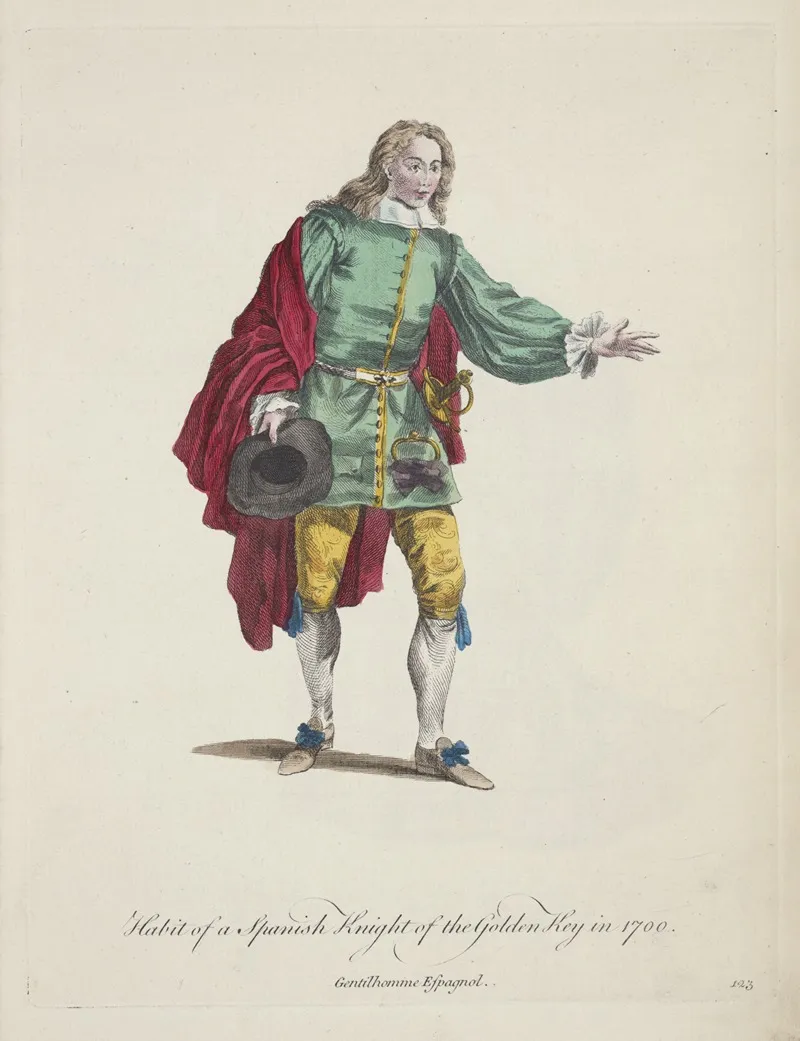 Habit Of A Spanish Knight Of The Golden Key In 1700 Gentilhomme Espagnol