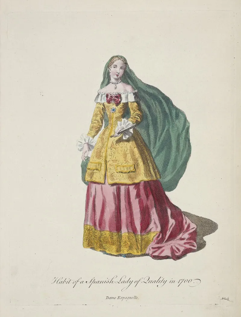 Habit Of A Spanish Lady Of Quality In 1700 Dame Espagnolle