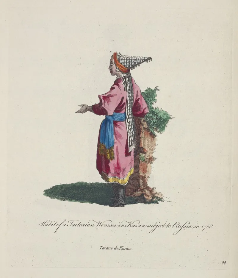 Habit Of A Tartarian Woman In Kasan Subject To Russian In 1768 Tartare De Kasan