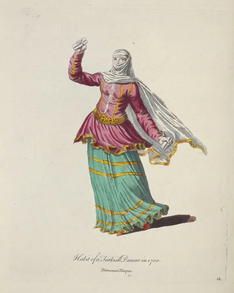 Habit Of A Turkish Dancer In 1700 Damseuse Turque