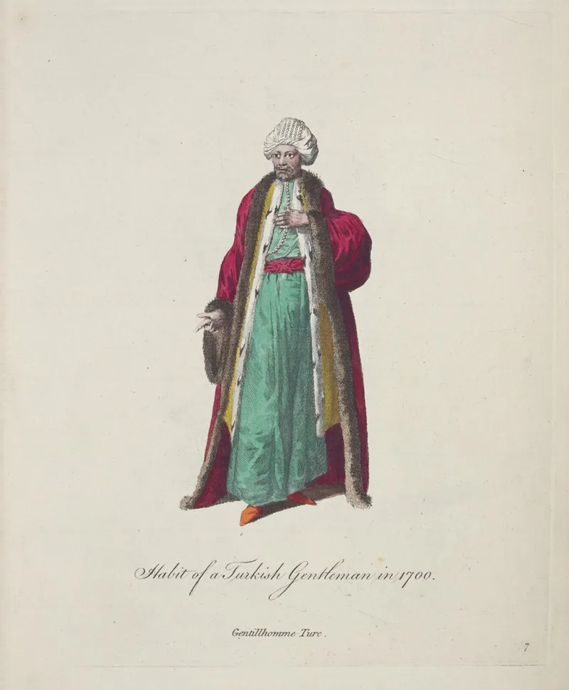 Habit Of A Turkish Gentleman In 1700 Gentillhomme Turc