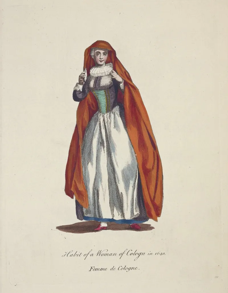 Habit Of A Woman Of Cologne In 1640 Femme De Cologne