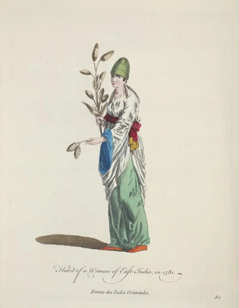 Habit Of A Woman Of East India In 1581 Femme Des Indes Orientales