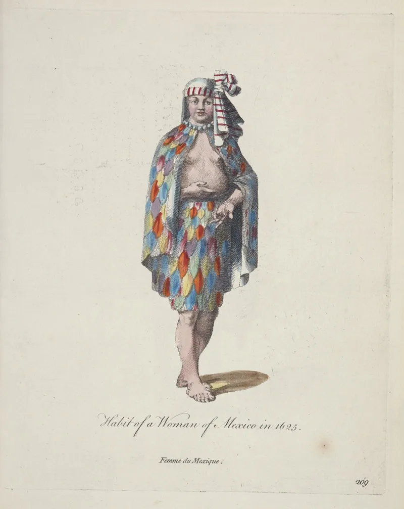 Habit Of A Woman Of Mexico In 1625 Femme Du Mexique