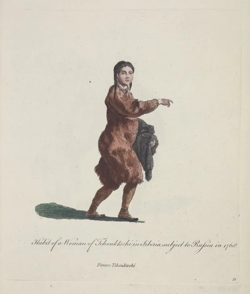Habit Of A Woman Of Tchouktschi In Siberia Subject To Russia In 1768 Femme Tchouktschi