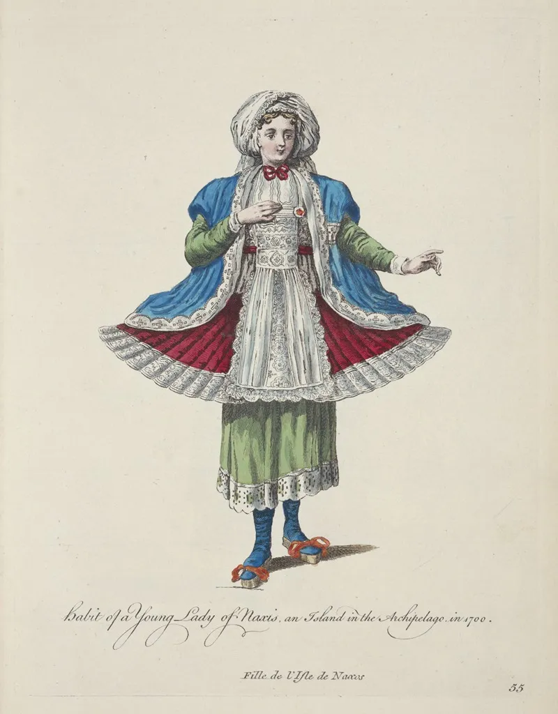 Habit Of A Young Lady Of Naxis An Island In The Archipelago In 1700 Fille De Lisle De Naxos