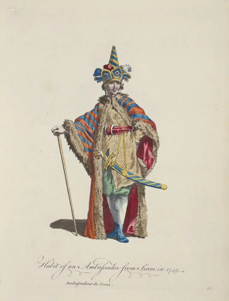 Habit Of An Ambassador From Siam In 1749 Ambassadeur De Siam