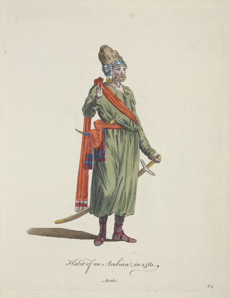 Habit Of An Arabian In 1581 Arabe