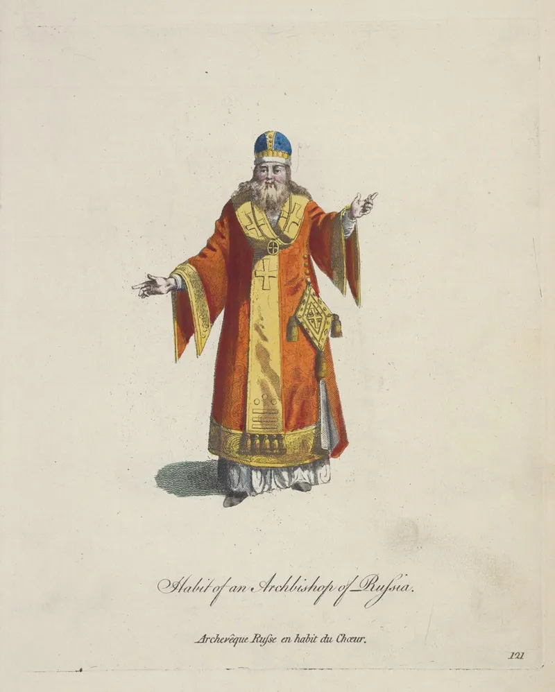 Habit Of An Archbishop Of Russia Archreque Russe En Habit Du Choeur