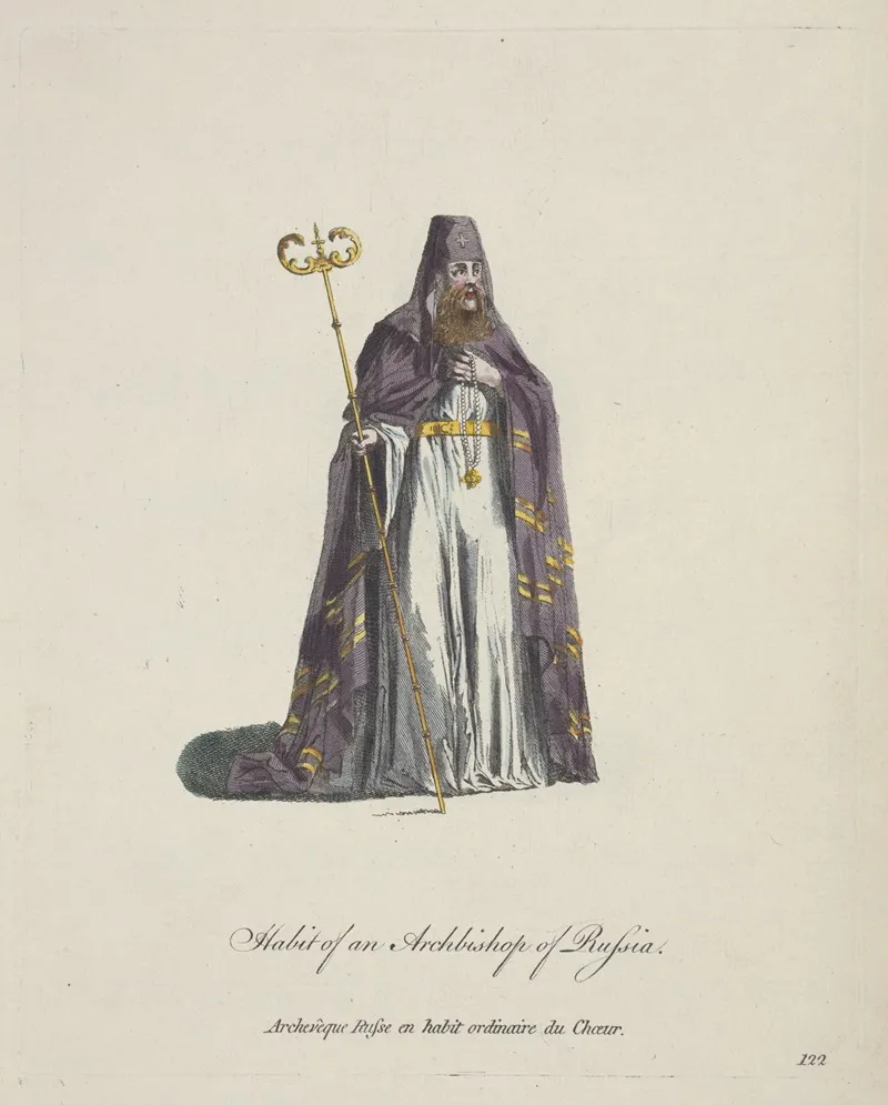Habit Of An Archbishop Of Russia Archreque Russe En Habit Ordinaire Du Choeur