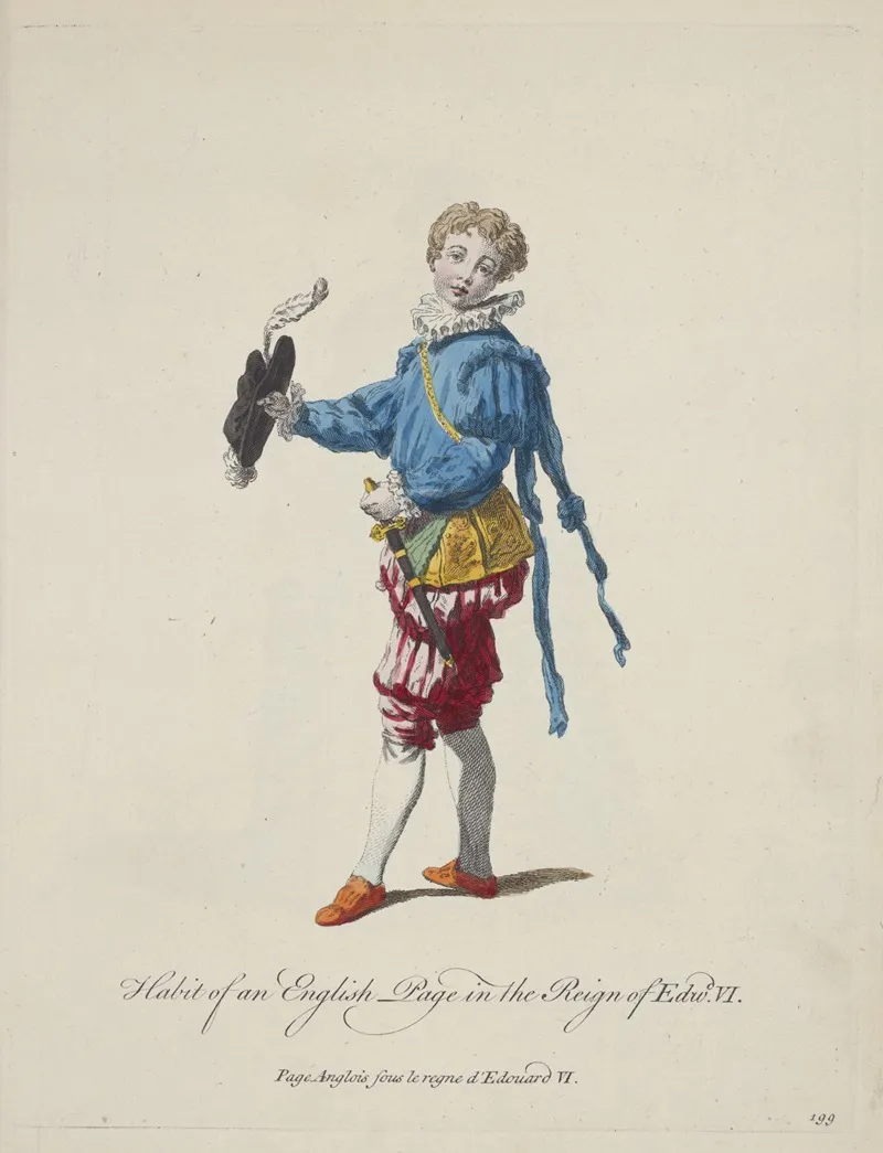 Habit Of An English Page In The Reign Of Edward Vi Page Anglois Fous Le Regne Dedouard Vi
