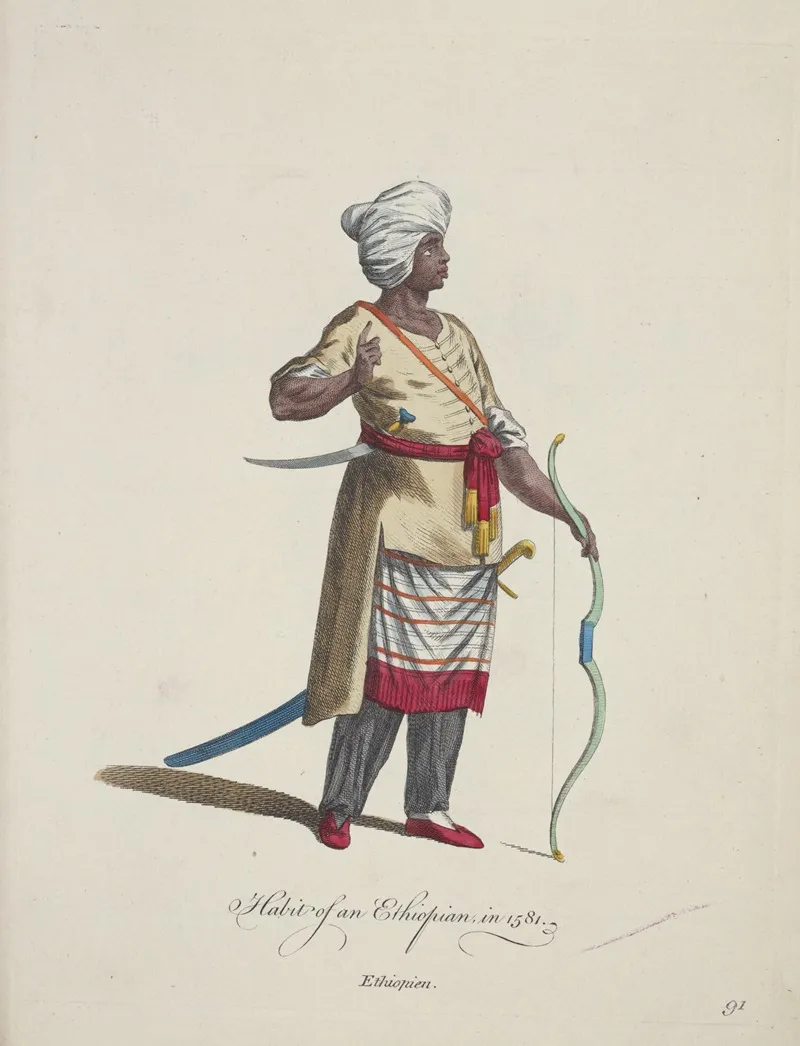Habit Of An Ethiopian In 1581 Ethiopien