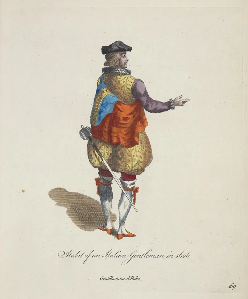 Habit Of An Italian Gentleman In 1626 Gentilhomme Ditalie