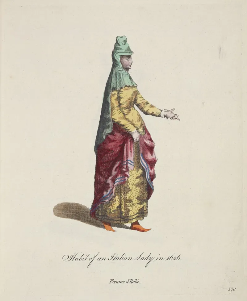 Habit Of An Italian Lady In 1626