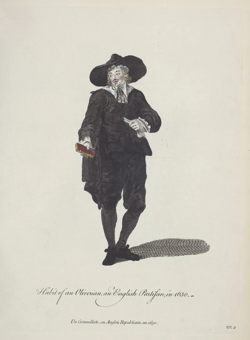 Habit Of An Oliverian An English Partisan In 1650 Un Cromvelliste Ou Anglois Republican En 1650