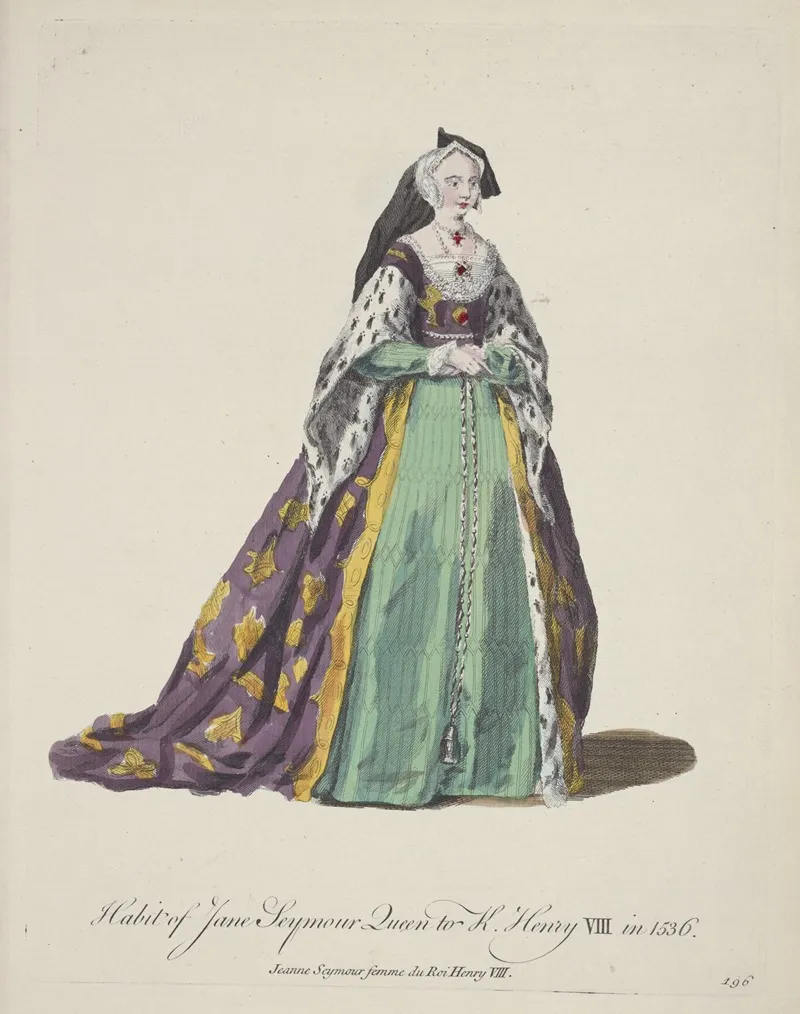 Habit Of Jane Seymour Queen To King Henry Viii In 1536 Jeanne Seymour Femme Du Roi Henry Viii
