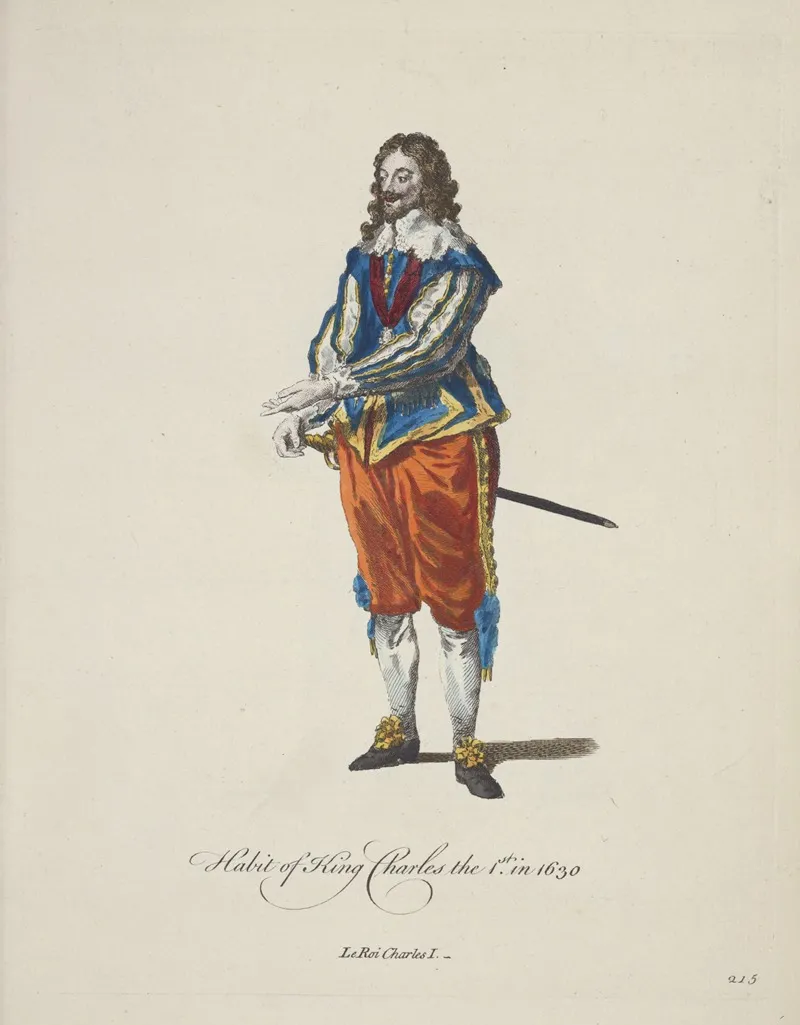 Habit Of King Charles I In 1630 Le Roi Charles I