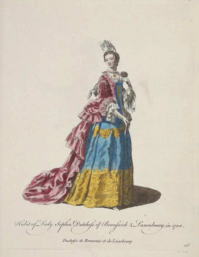 Habit Of Lady Sophia Dutchess Of Brunswick Lunenbourg In 1700 Duchesse De Brunsuic Et De Lunebourg
