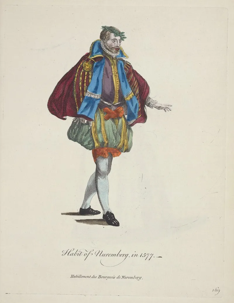 Habit Of Nuremberg In 1577 Habillement Des Bourgeoise De Nuremberg