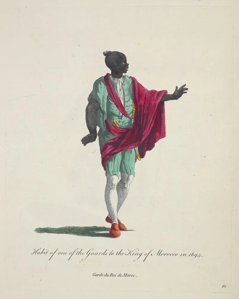 Habit Of One Of The Guards To The King Of Morocco In 1695 Garde Du Roi De Moroc