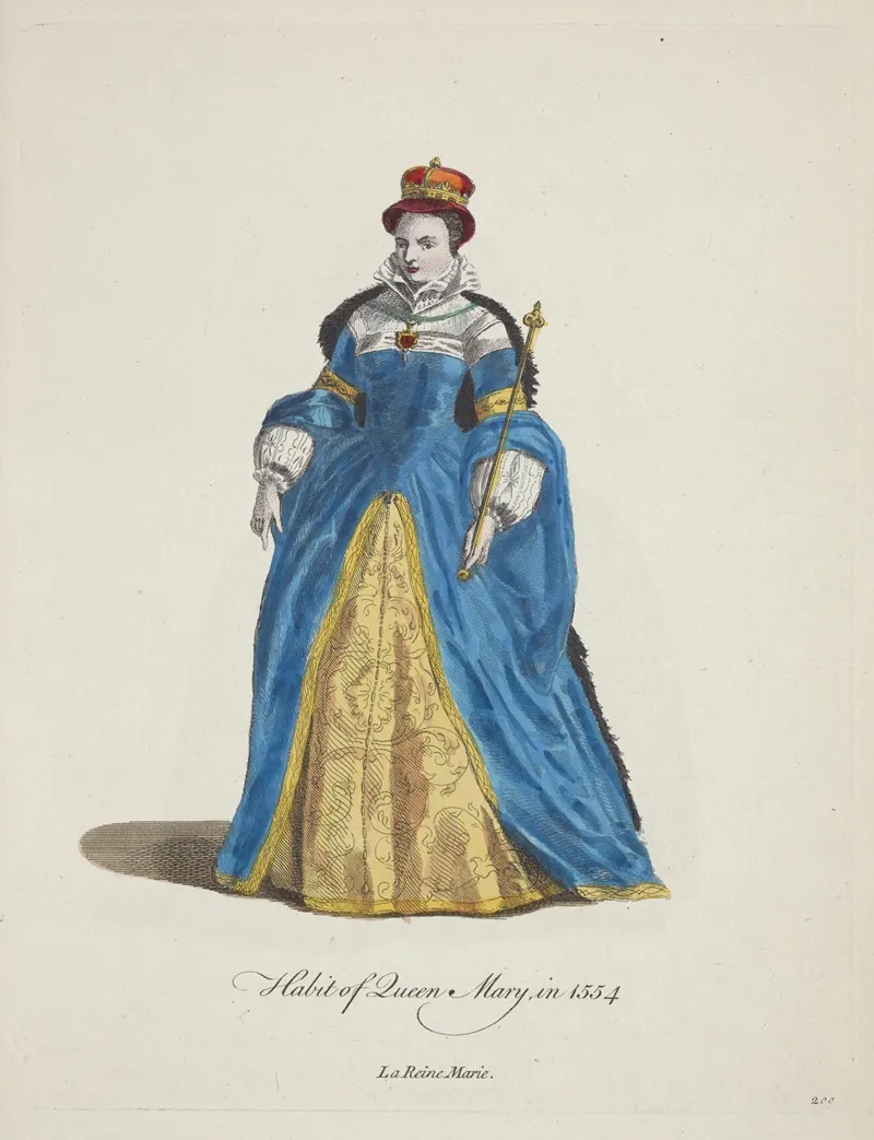 Habit Of Queen Mary In 1554 La Reine Marie