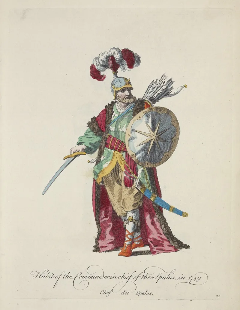 Habit Of The Commander In Chief Of The Spahis In 1749 Chef Des Spahis