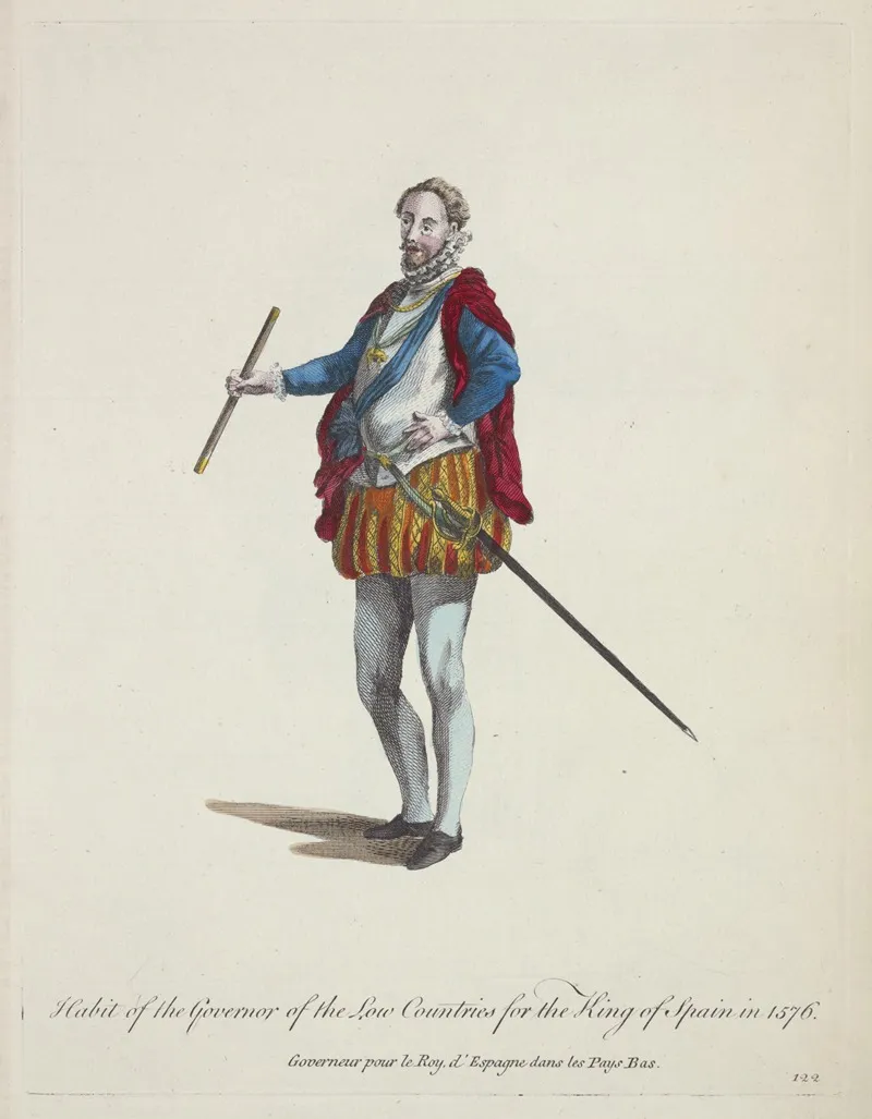 Habit Of The Governor Of The Low Countries For The King Of Spain In 1576