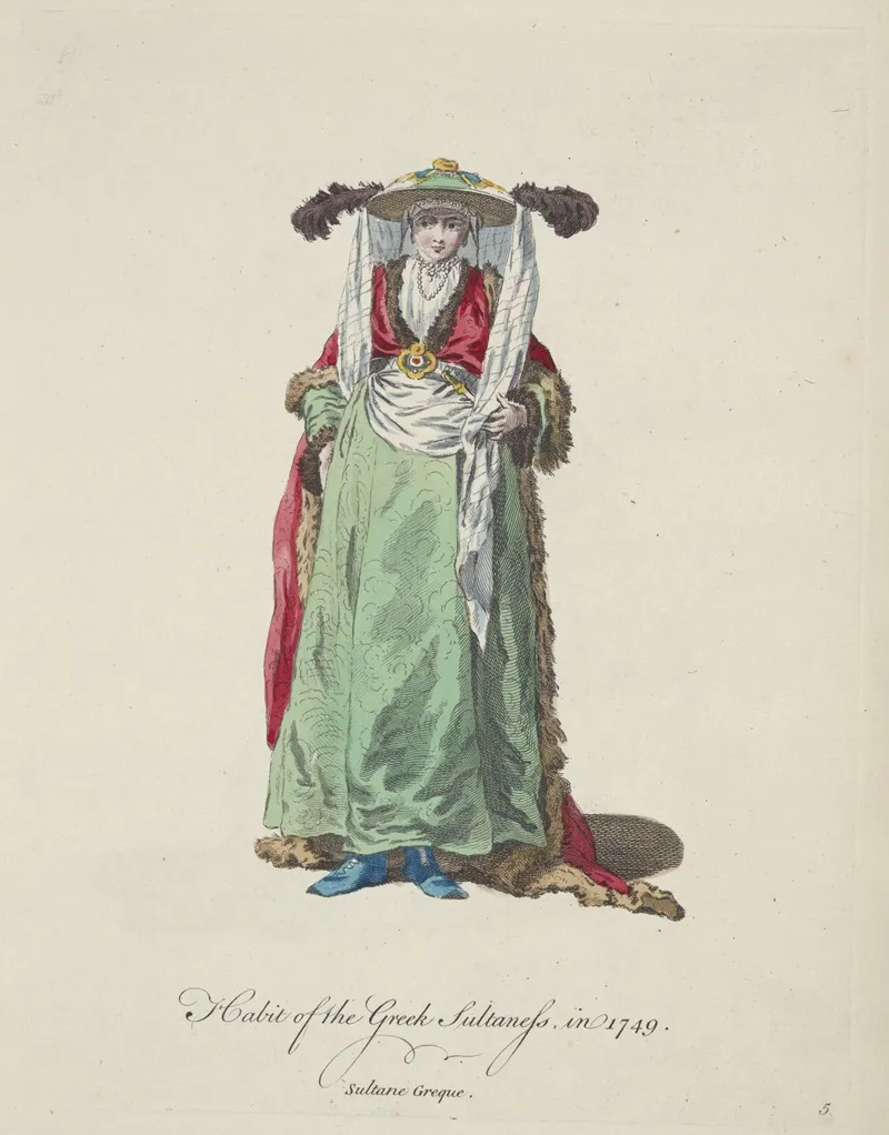 Habit Of The Greek Sultaness In 1749 Sultane Greque