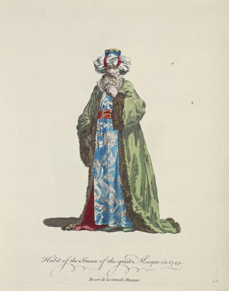 Habit Of The Iman Of The Great Mosque In 1749 Iman De La Grande Mosquee