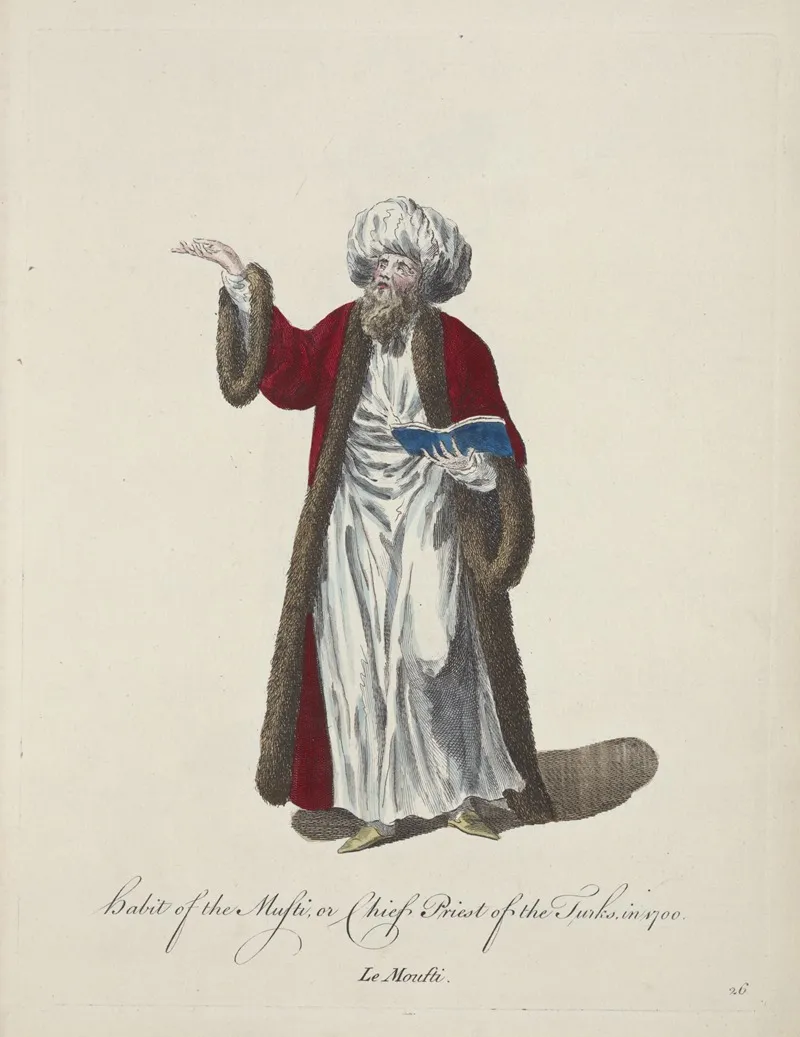Habit Of The Mufti Or Chief Priest Of The Turks In 1749 Le Moufti 2