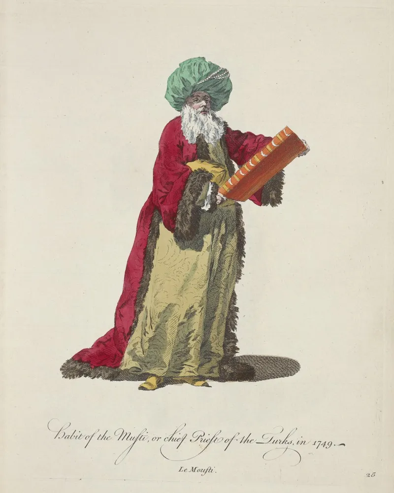 Habit Of The Mufti Or Chief Priest Of The Turks In 1749 Le Moufti