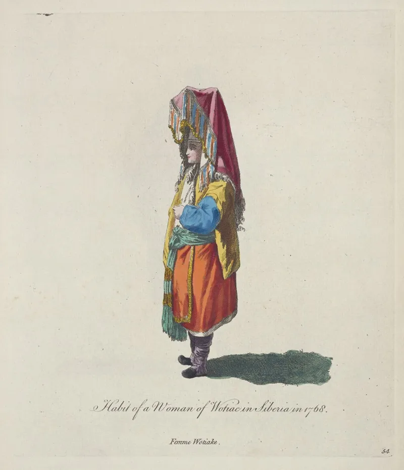 Habit Of Woman Of Wotiac In Siberia In 1768 Femme Wotiake