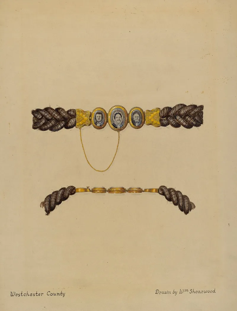 Hair Brooch And Bracelet by William P. Shearwood - Canvas Print