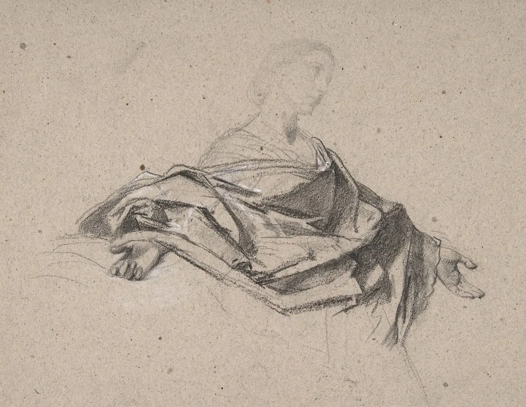 Half Length Figure Of A Woman With Outstretched Arms
