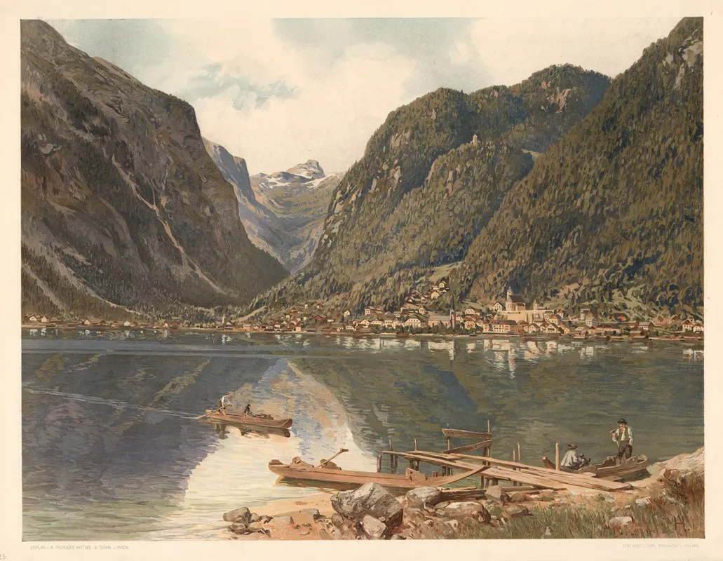 Hallstatter See 3 by Anton Heilmann - Canvas Print