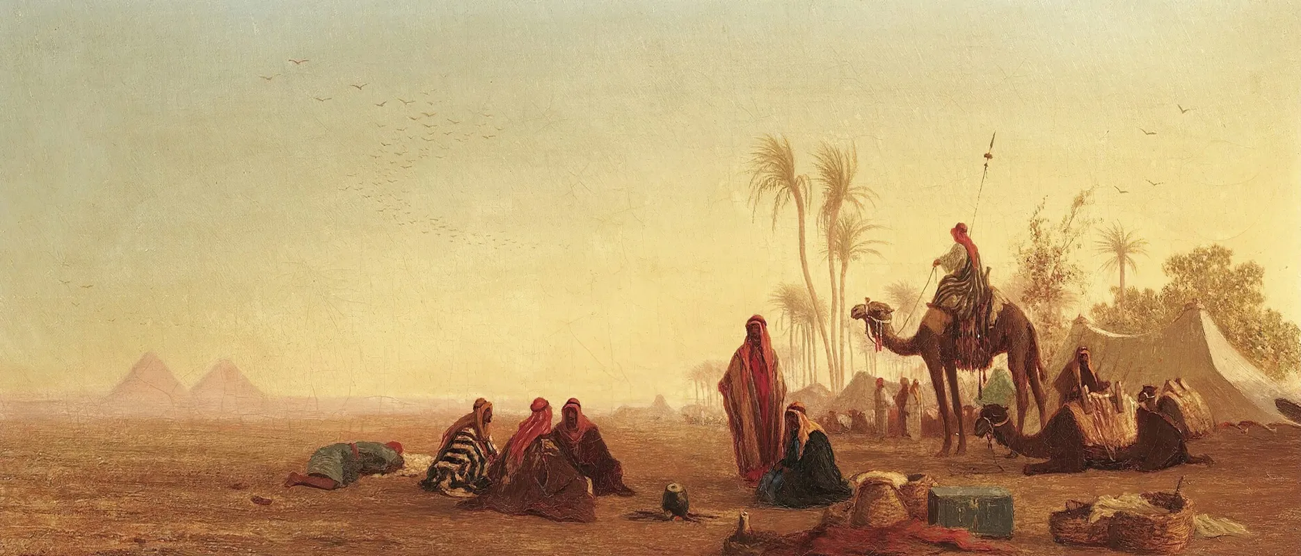 Halte A Loasis by Charles Théodore Frère - Canvas Print