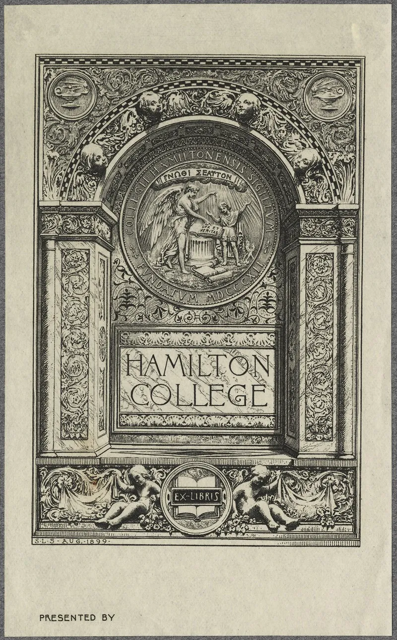 Hamilton College Clinton N Y by Sidney Lawton Smith - Canvas Print