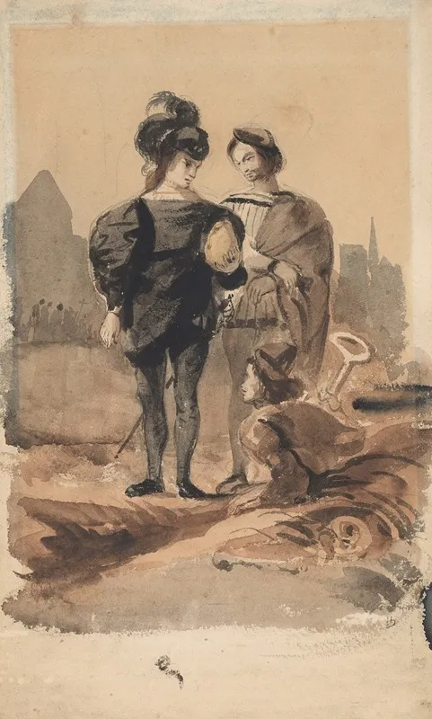 Hamlet And Horatio In The Graveyard