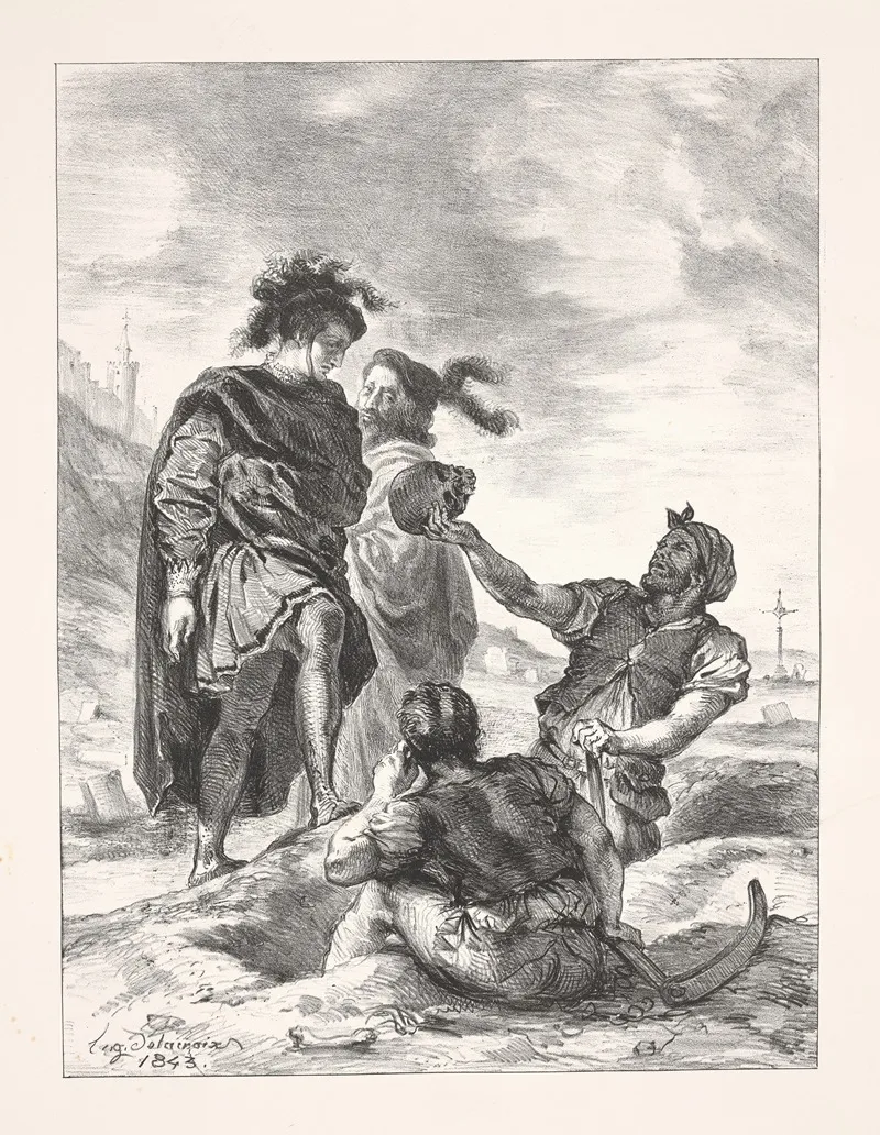 Hamlet And Horatio With The Gravediggers Act V Scene I