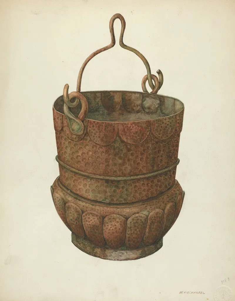 Hammered Copper Bucket