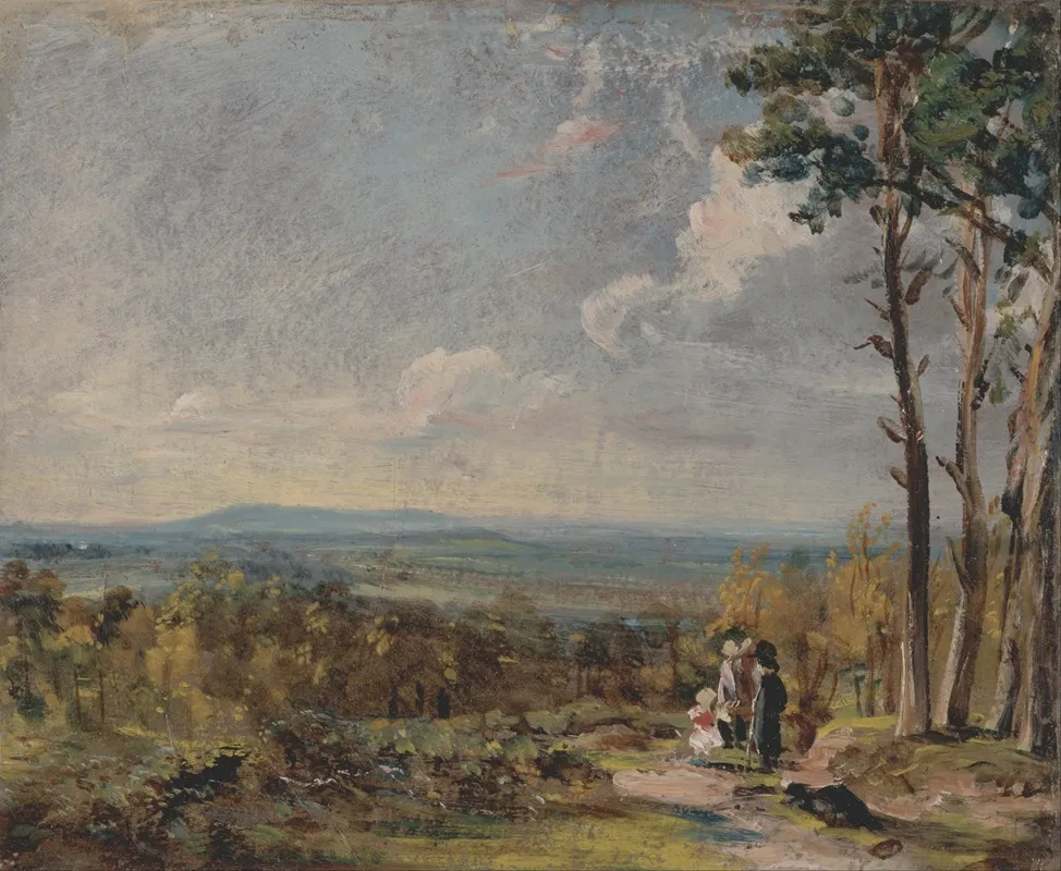 Hampstead Heath Looking Towards Harrow by John Constable - Canvas Print