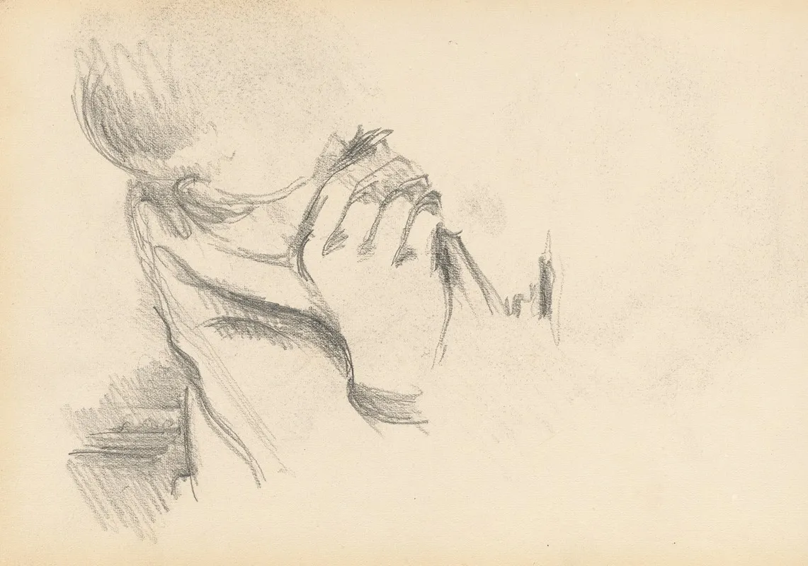 Hand And Shoulder Of A Boy by Paul Cézanne - Canvas Print