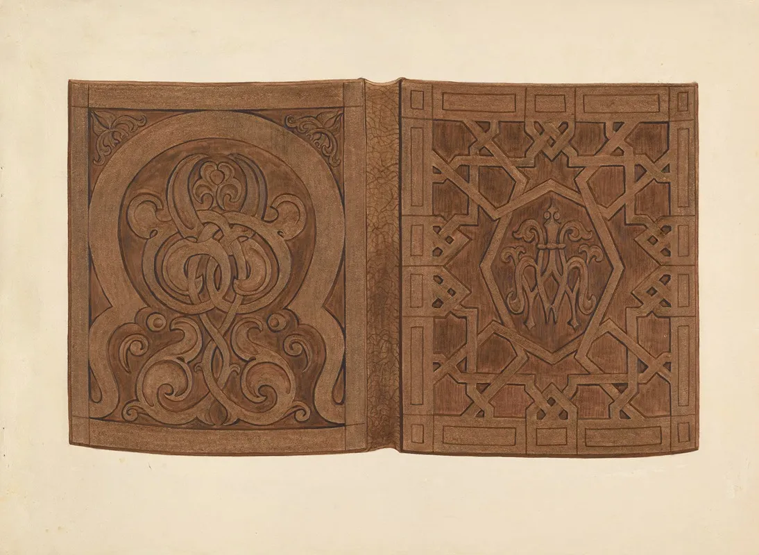 Hand Carved Walnut Book Covers