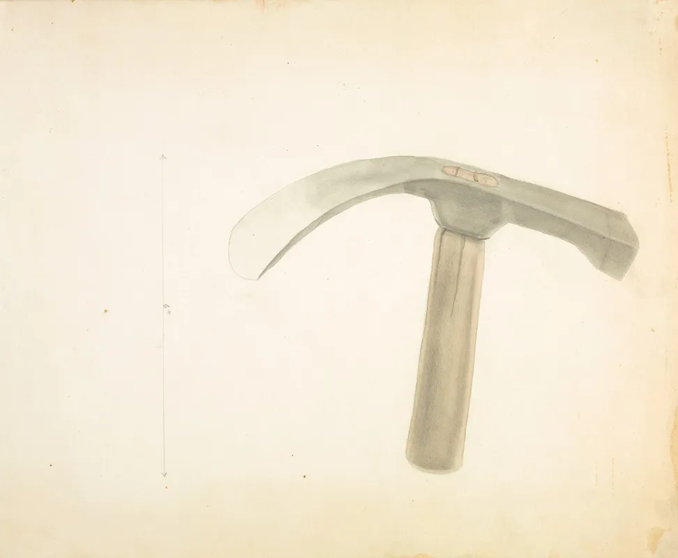 Hand Forged Adze by Donald Streeter - Canvas Print